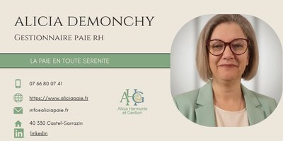 Alicia Demonchy – Gestionnaire Paie & RH, fondatrice d'Alicia Harmonie et Gestion